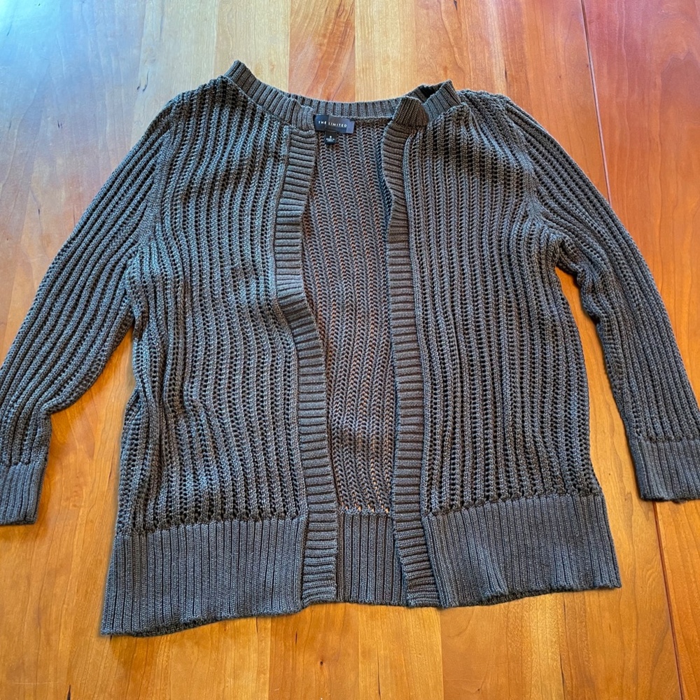 The Limited | Olive Green Cardigan 3/4 sleeves